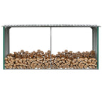 Haardhoutschuur 330X92X153 Cm Gegalvaniseerd Staal