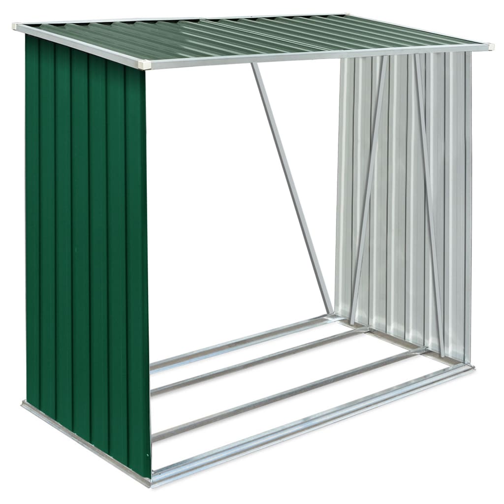 Haardhoutschuur 163X83X154 Cm Gegalvaniseerd Staal