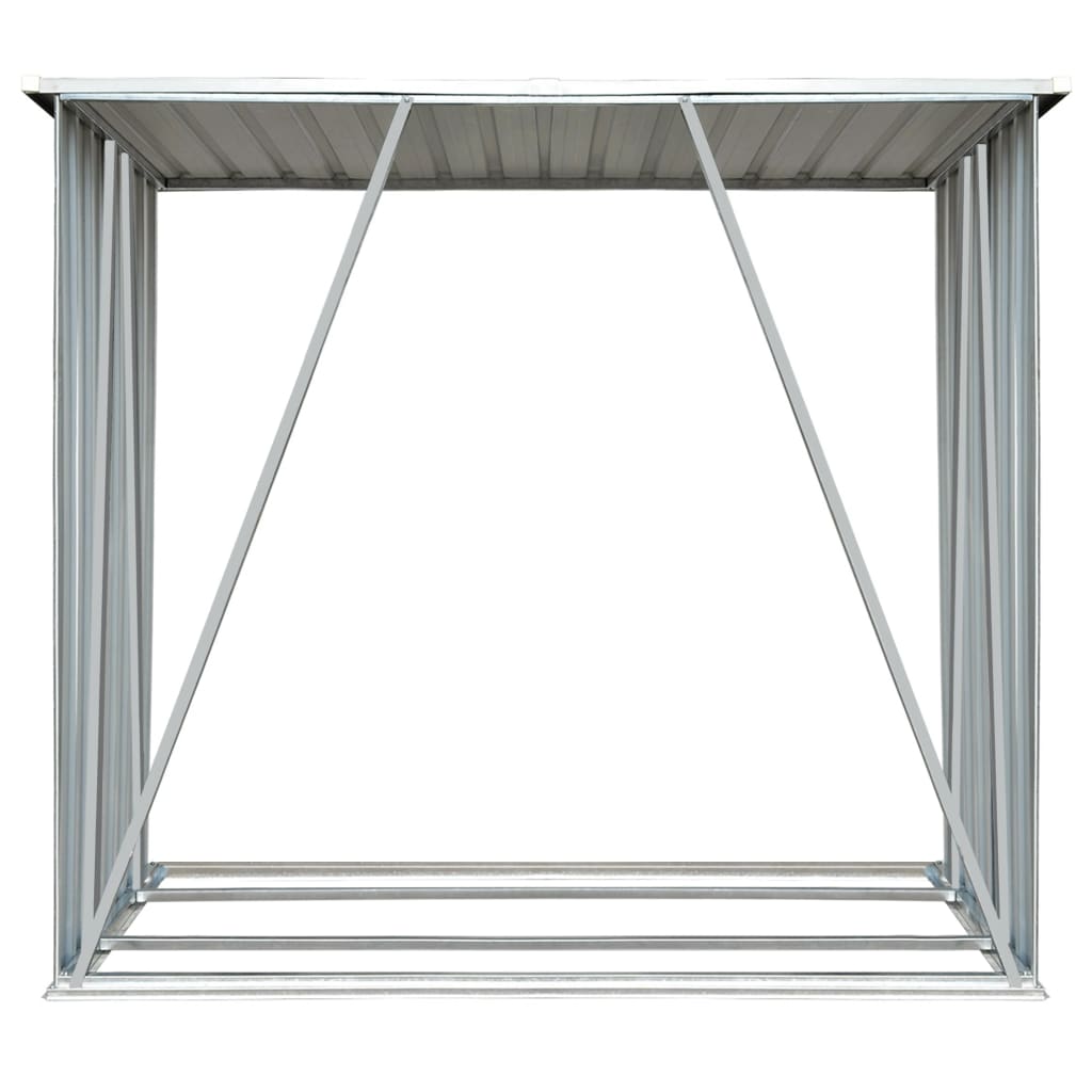 Haardhoutschuur 163X83X154 Cm Gegalvaniseerd Staal