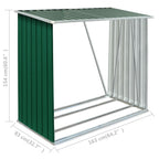Haardhoutschuur 163X83X154 Cm Gegalvaniseerd Staal