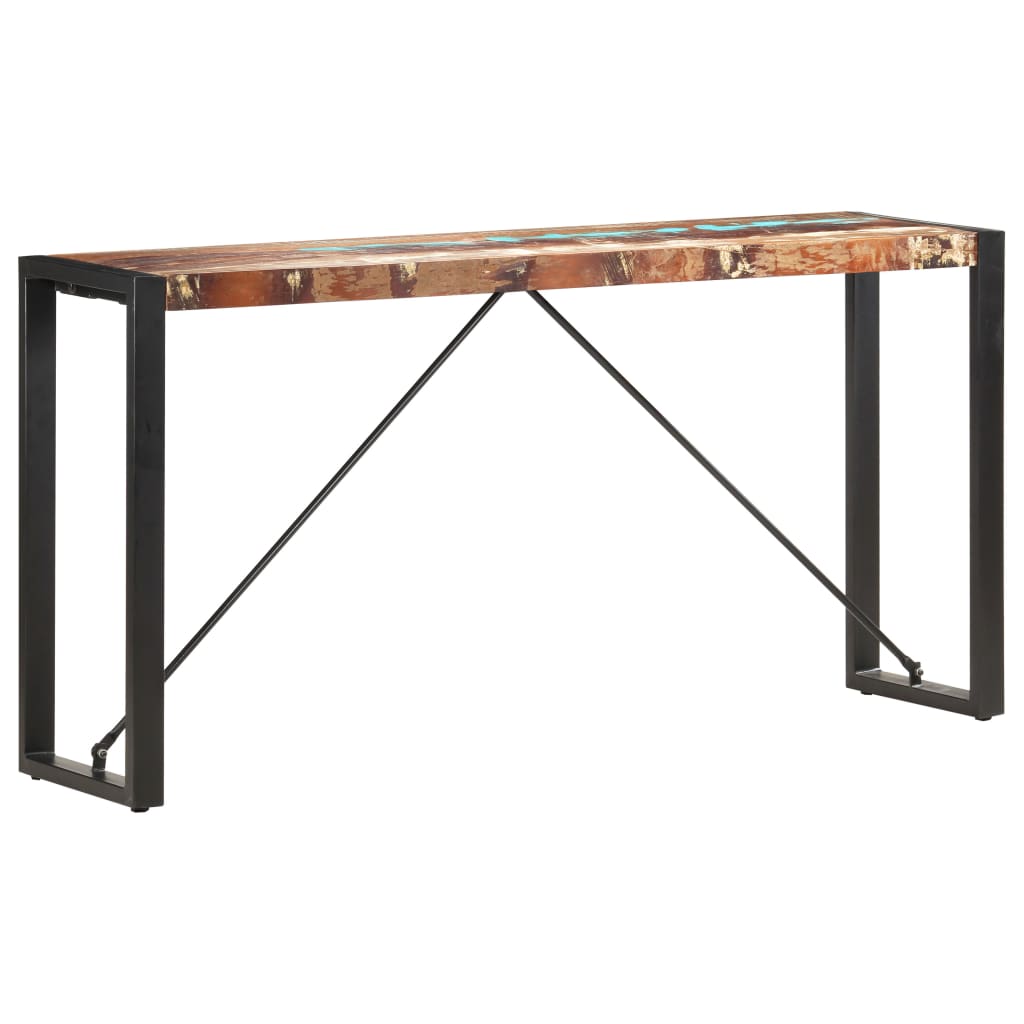 Wandtafel 110X35X76 Cm Massief Gerecycled Hout
