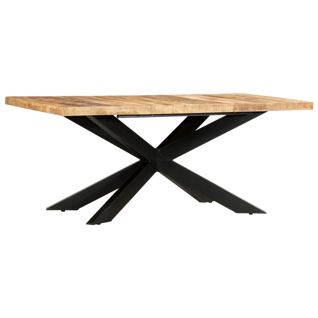 Eettafel 180X90X76 Cm Massief Gebleekt Mangohout