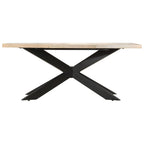 Eettafel 180X90X76 Cm Massief Gebleekt Mangohout