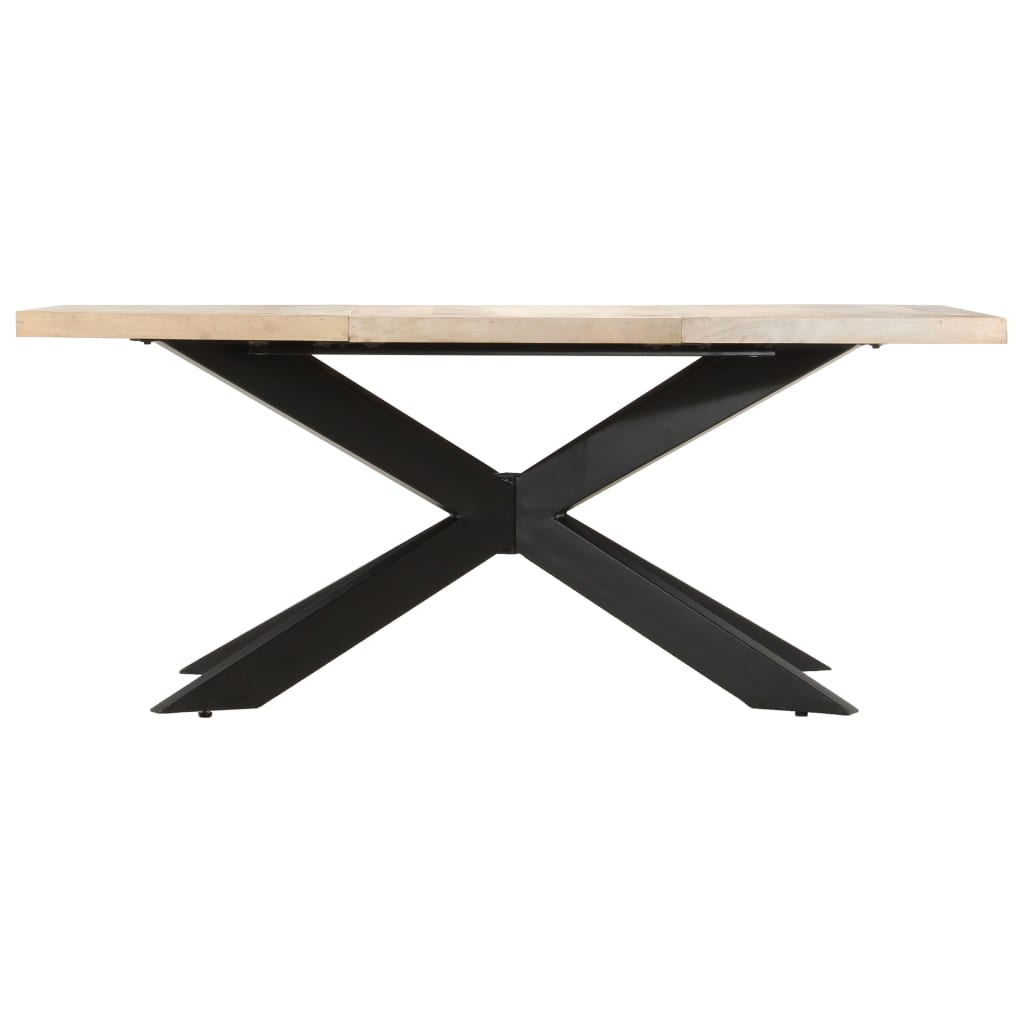 Eettafel 180X90X76 Cm Massief Gebleekt Mangohout
