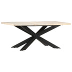 Eettafel 180X90X76 Cm Massief Gebleekt Mangohout