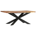 Eettafel 180X90X76 Cm Massief Gebleekt Mangohout