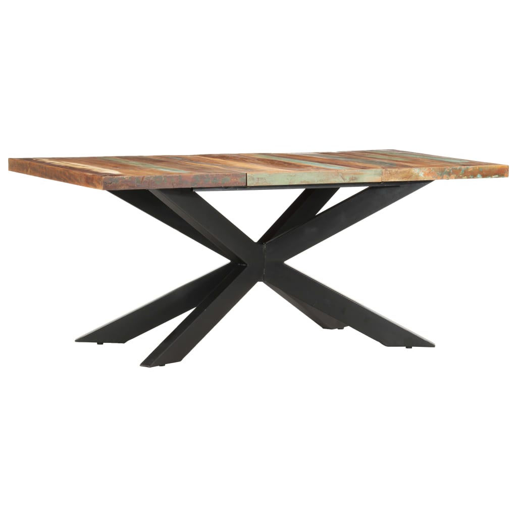 Eettafel 180X90X76 Cm Massief Gebleekt Mangohout