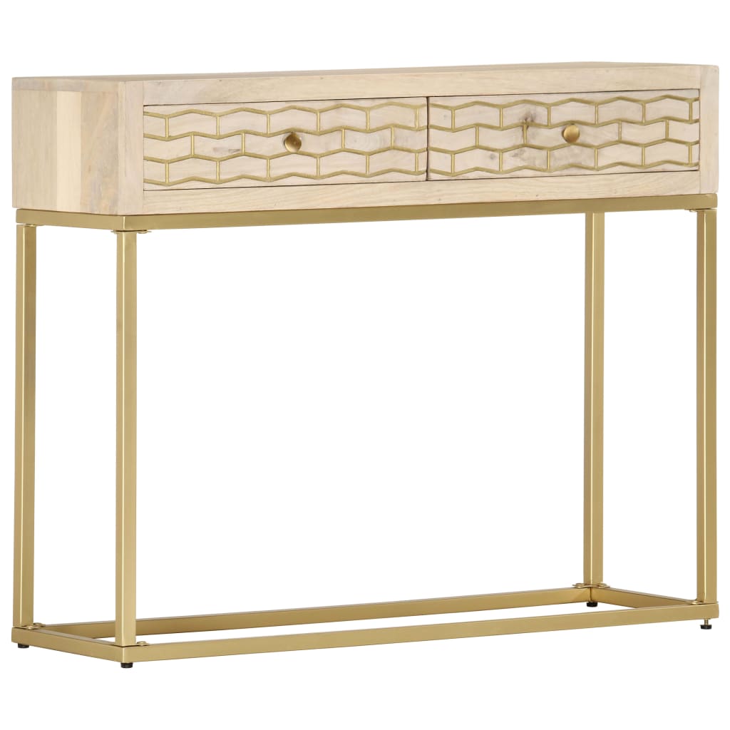 Wandtafel 90X30X75 Cm Massief Mangohout Kleurig