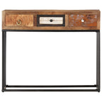 Wandtafel 90X30X75 Cm Massief Gerecycled Hout Goudkleurig
