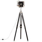 Vloerlamp Driepoot 171 Cm Massief Mangohout Zwart