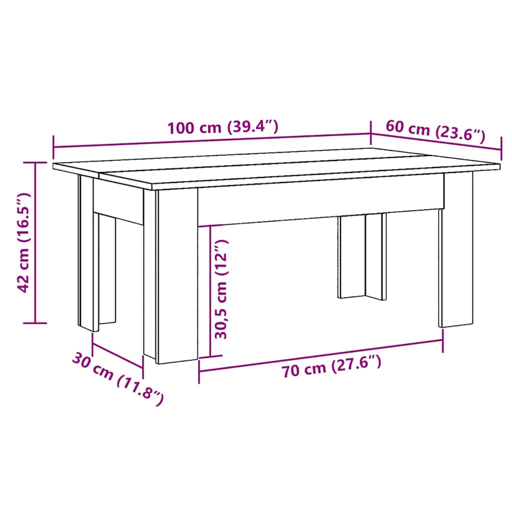 Salontafel Bewerkt Hout