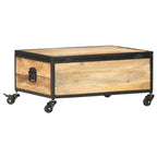 Salontafel 70X50X33 Cm Massief Mangohout