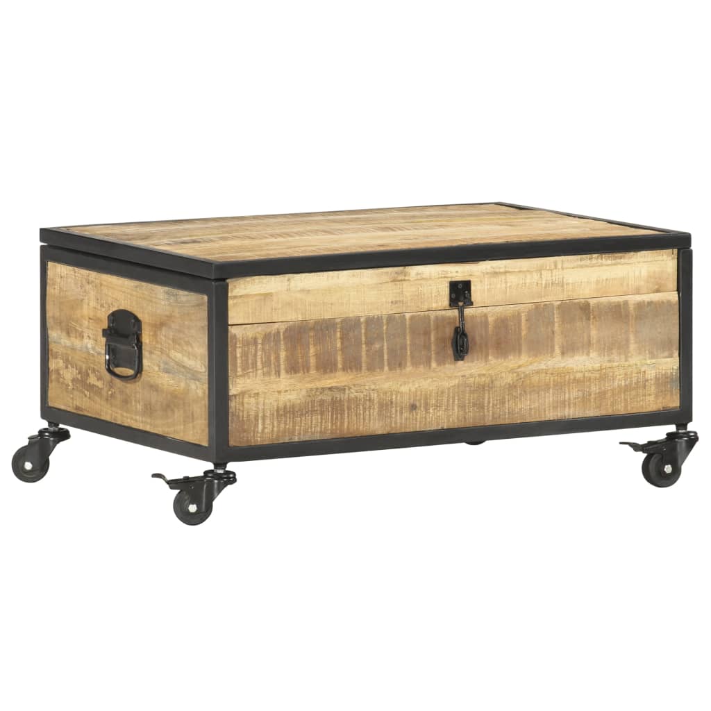 Salontafel 70X50X33 Cm Massief Mangohout
