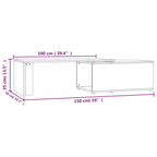 Salontafel 150X50X35 Cm Bewerkt Hout Kleurig