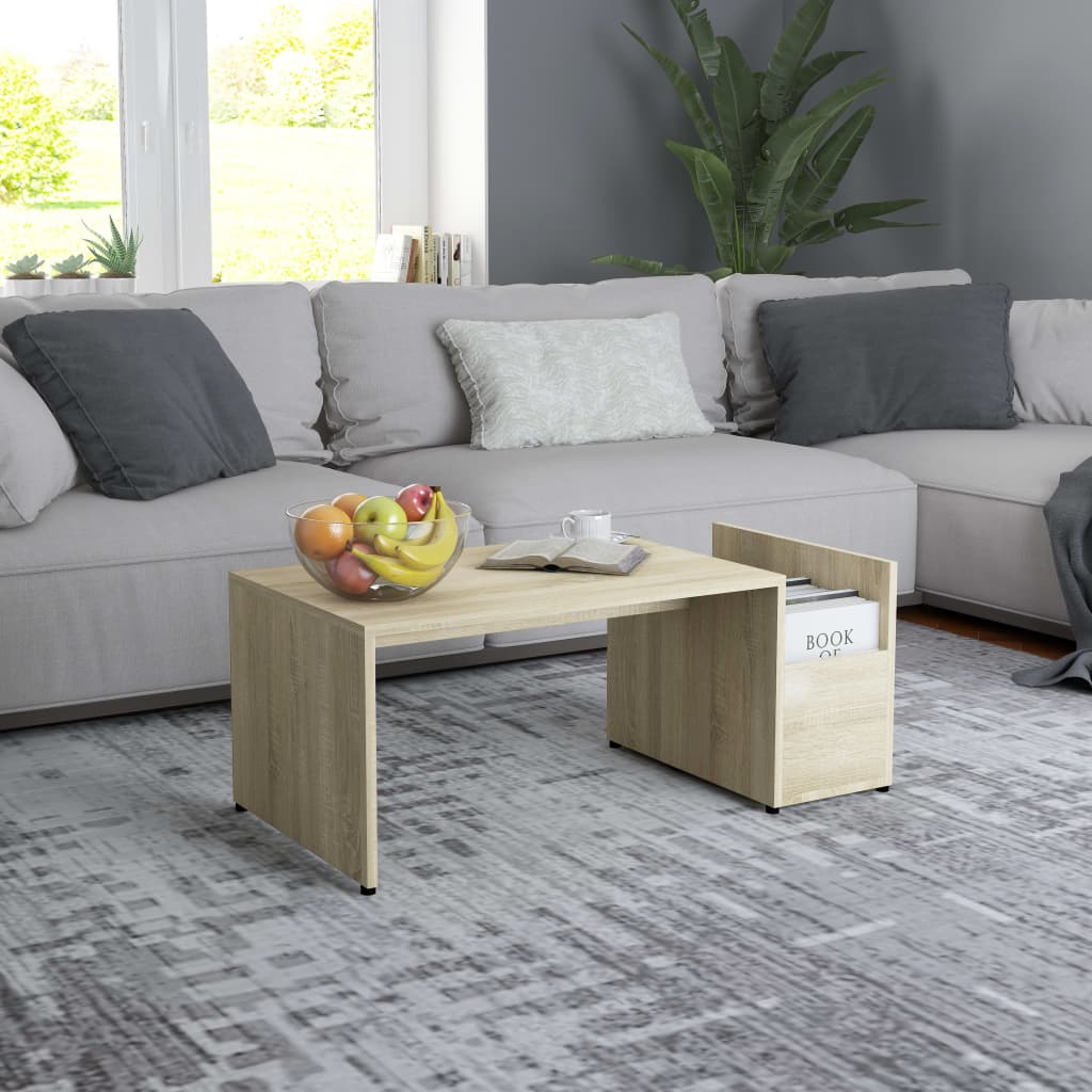 Salontafel 90X45X35 Cm Bewerkt Hout