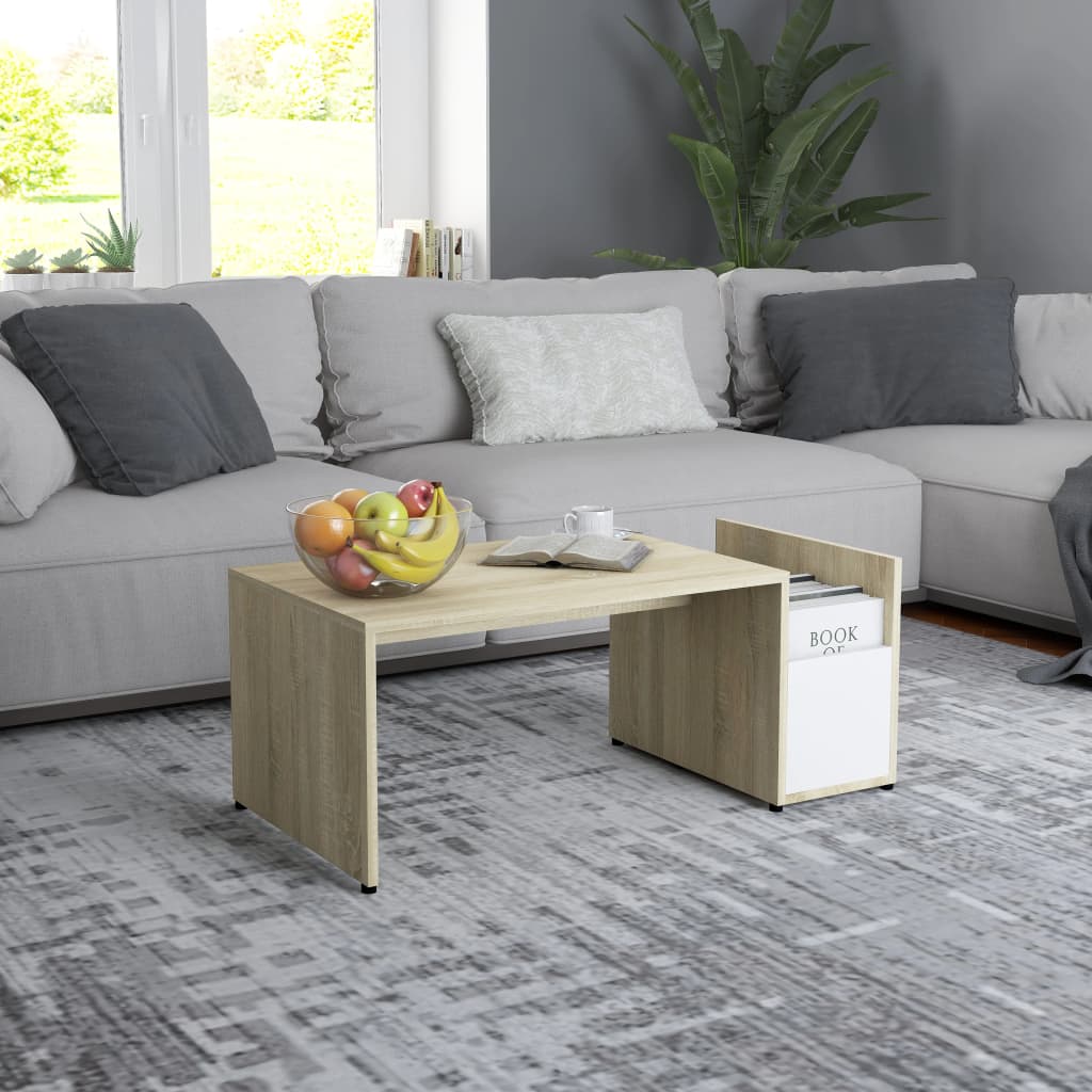 Salontafel 90X45X35 Cm Bewerkt Hout