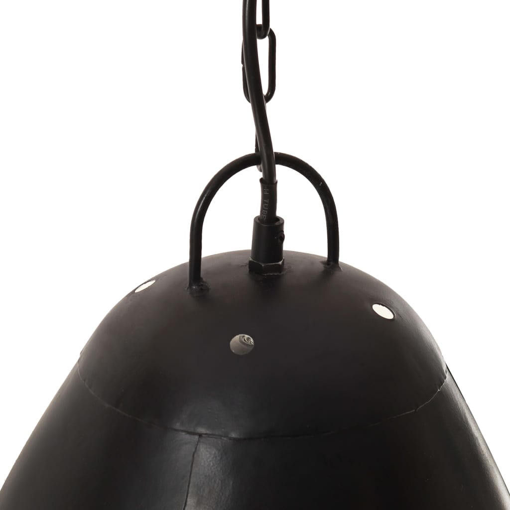 Hanglamp Industrieel Rond 25 W E27 32 Cm Zwart