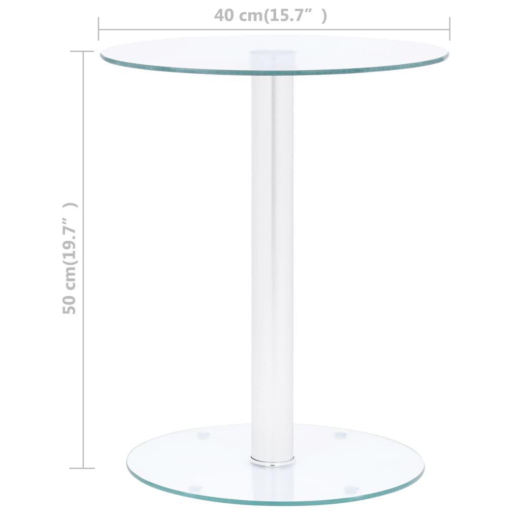 Salontafel 40 Cm Gehard Glas Transparant
