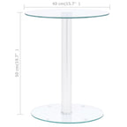 Salontafel 40 Cm Gehard Glas Transparant