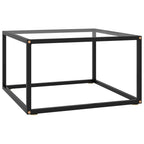 Salontafel Met Gehard Glas Zwart
