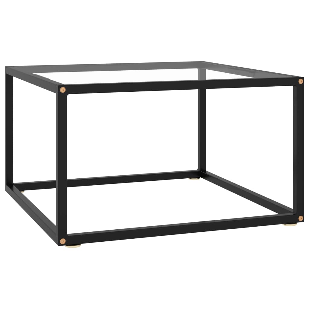 Salontafel Met Gehard Glas Zwart