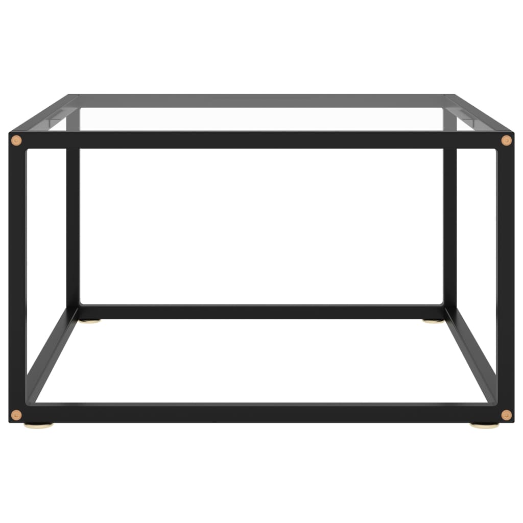 Salontafel Met Gehard Glas Zwart