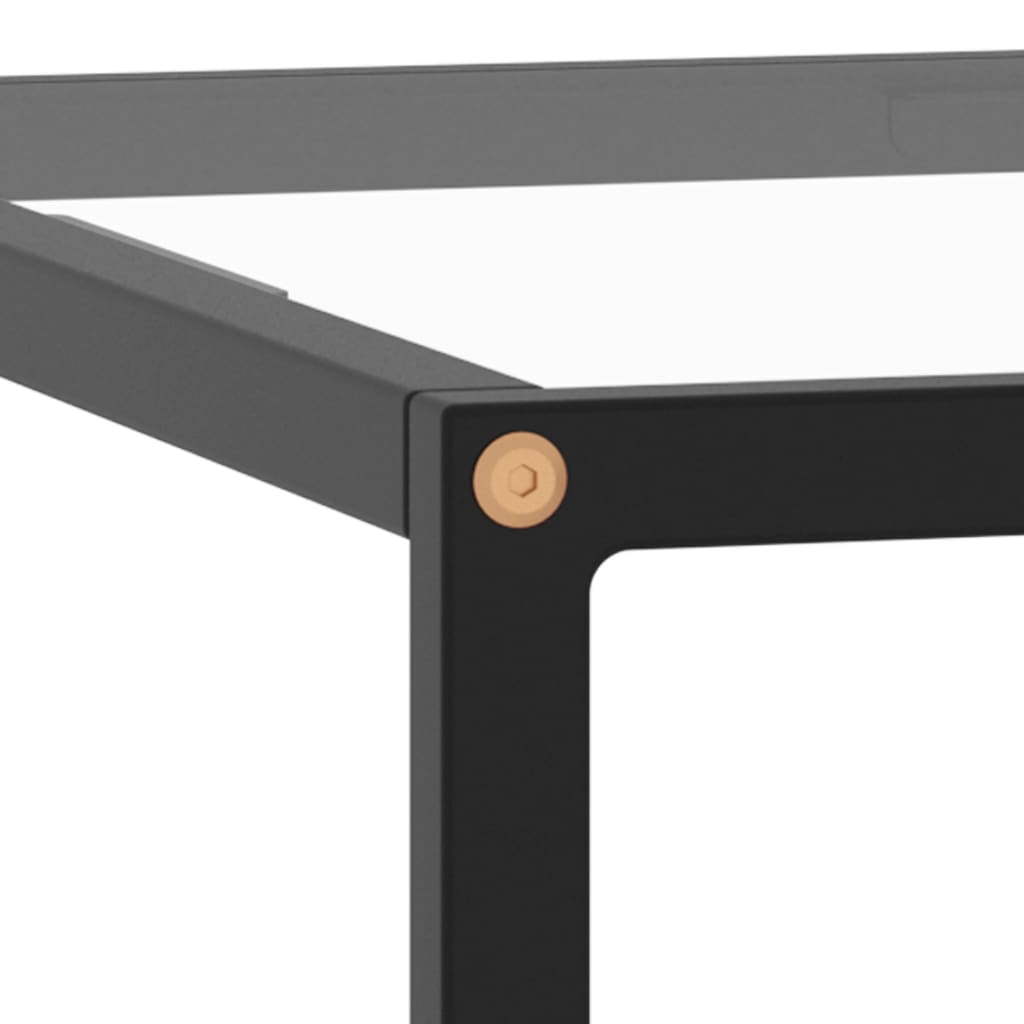 Salontafel Met Gehard Glas Zwart