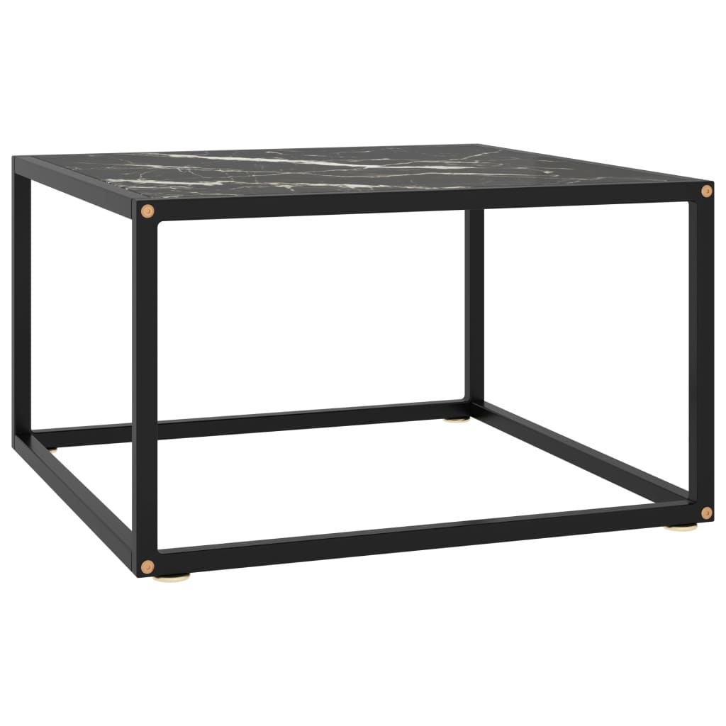 Salontafel Met Gehard Glas Zwart