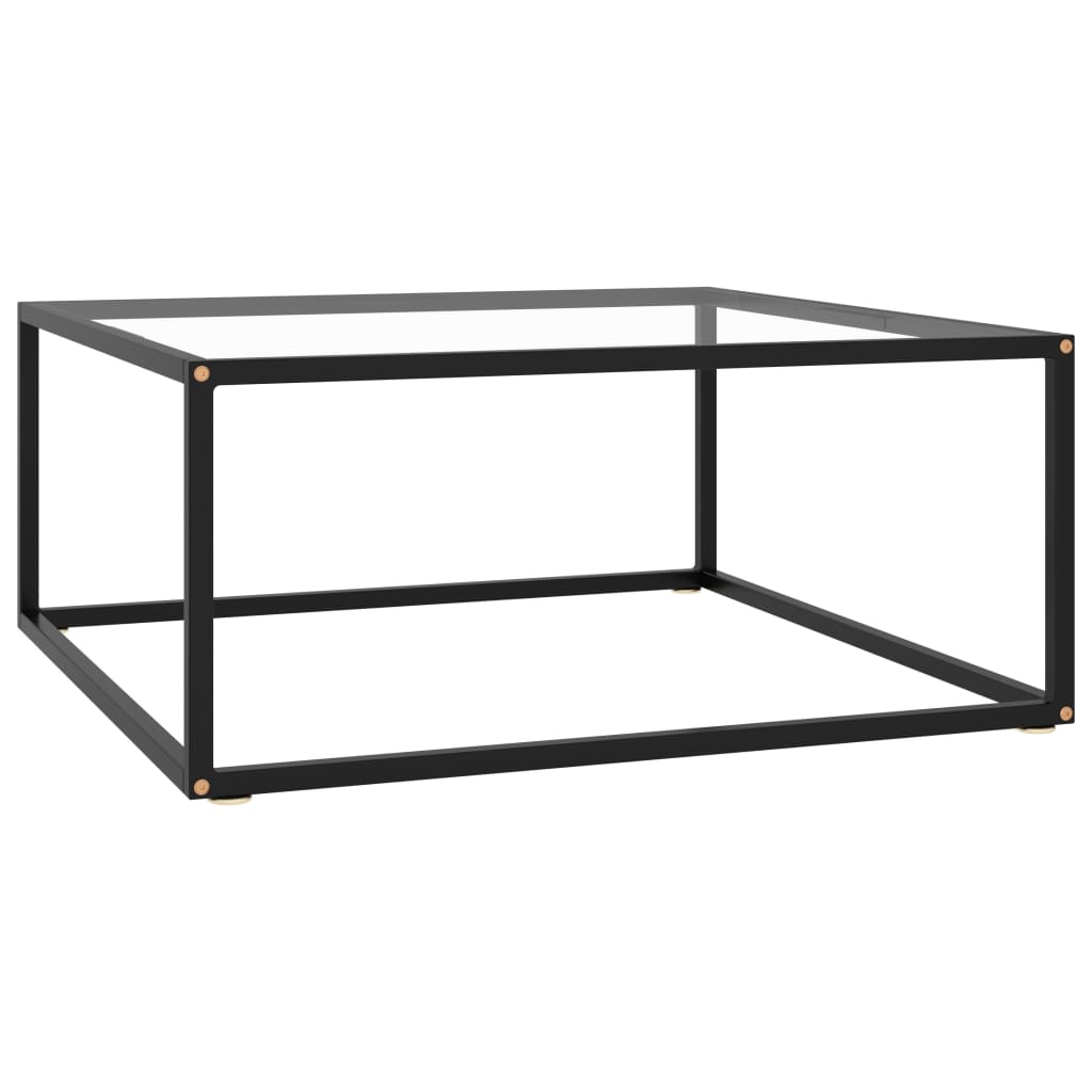 Salontafel Met Gehard Glas Zwart