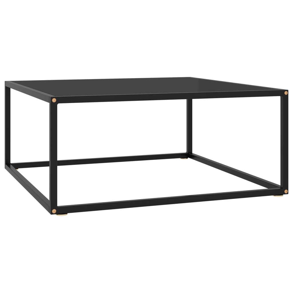 Salontafel Met Gehard Glas Zwart