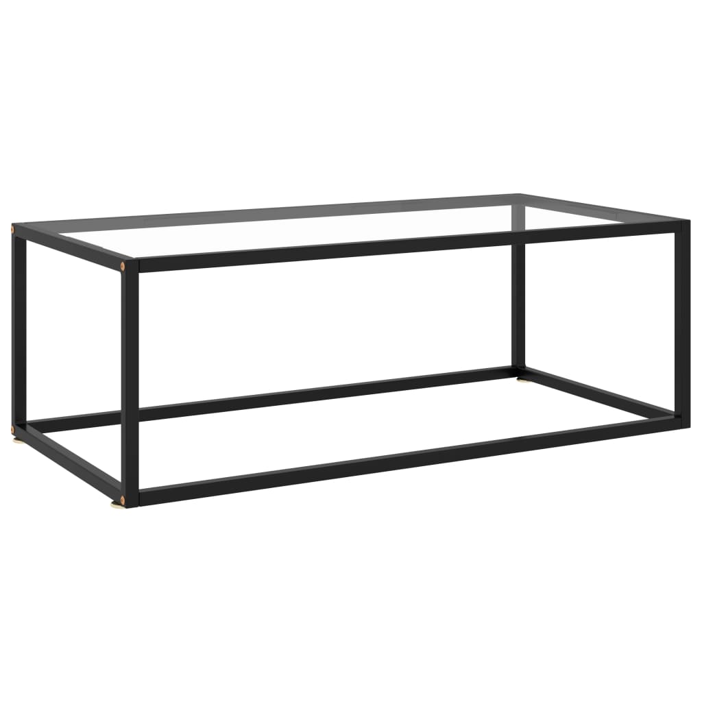 Salontafel Met Gehard Glas Zwart