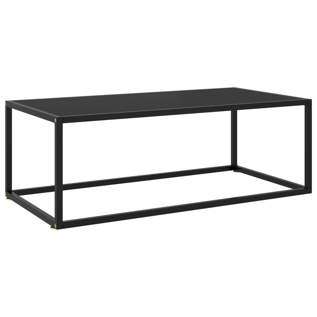 Salontafel Met Gehard Glas Zwart