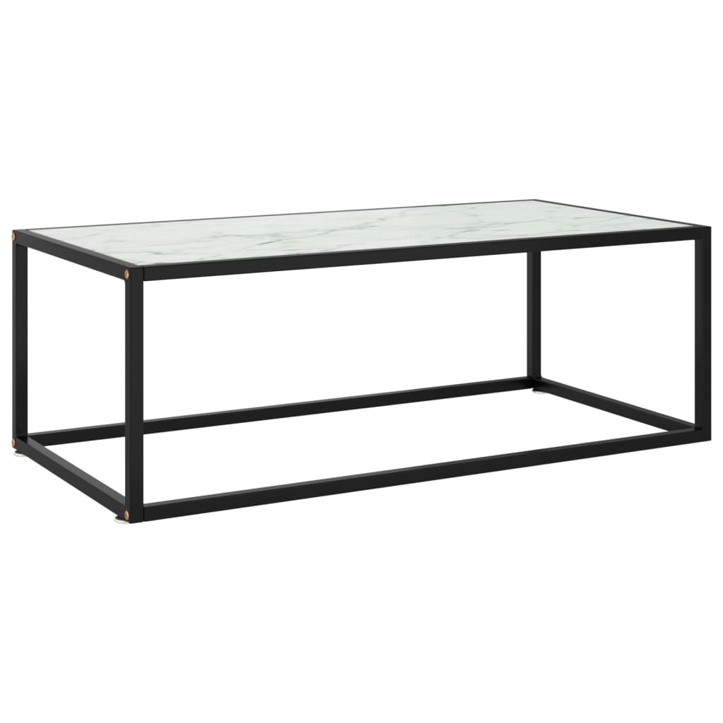Salontafel Met Gehard Glas Zwart