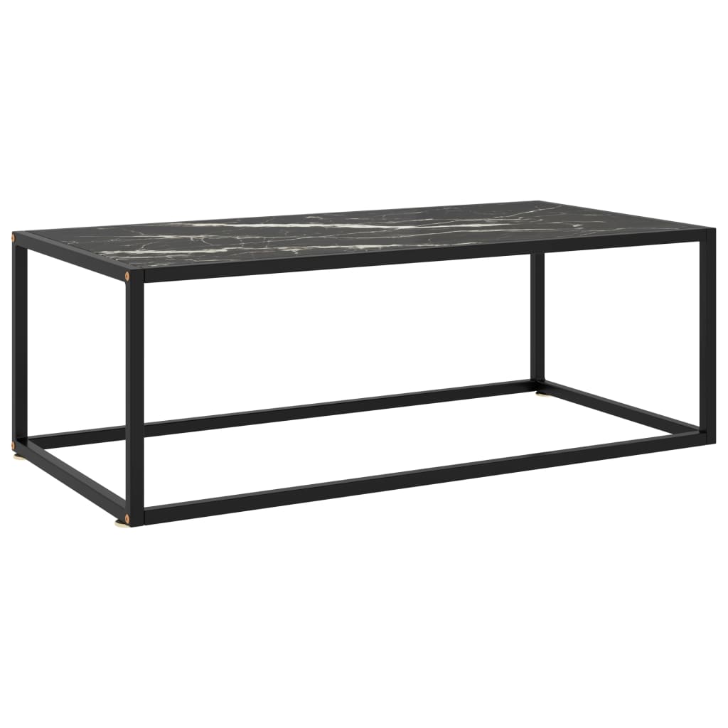 Salontafel Met Gehard Glas Zwart