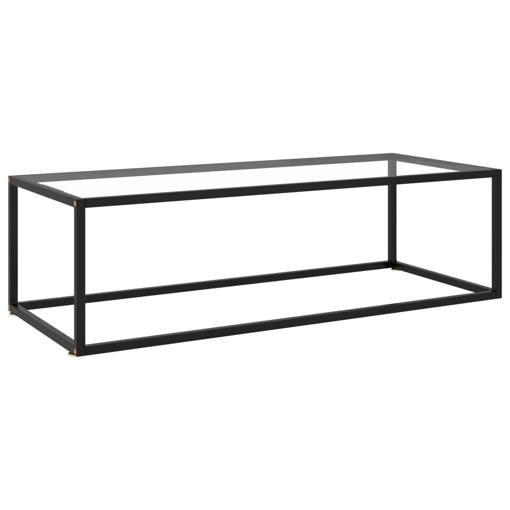Salontafel Met Gehard Glas Zwart