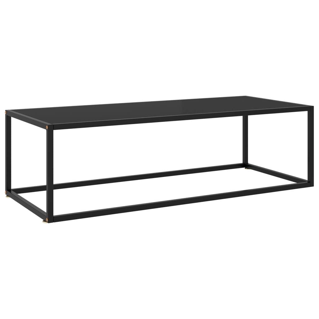Salontafel Met Gehard Glas Zwart
