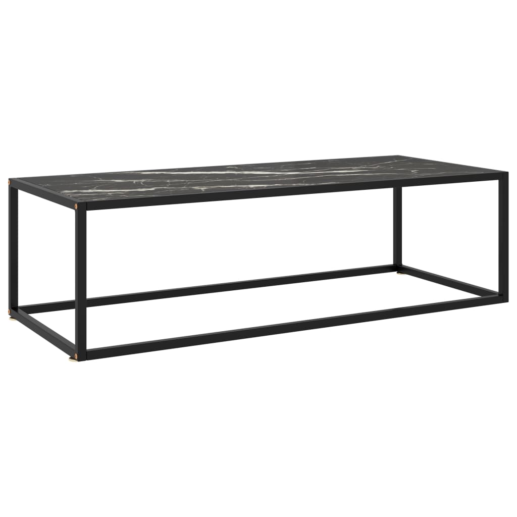 Salontafel Met Gehard Glas Zwart