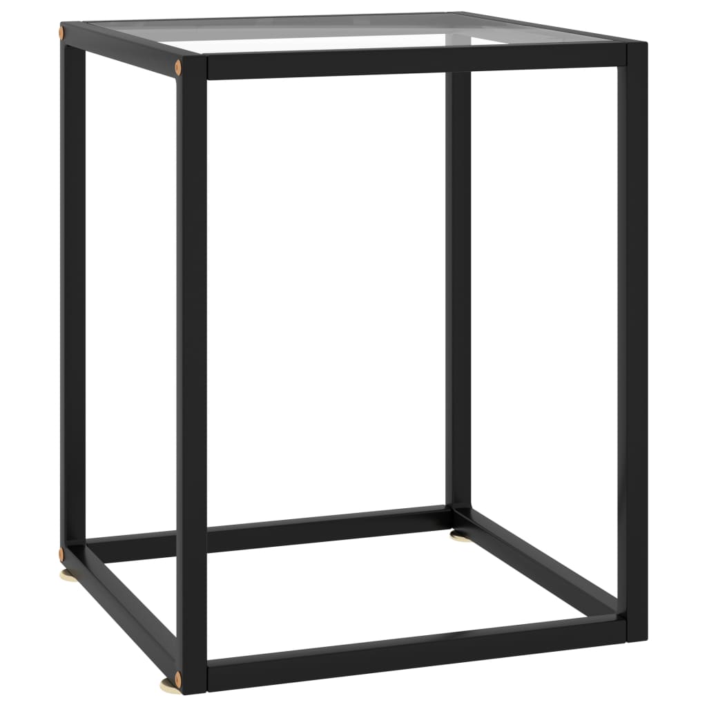 Salontafel Met Gehard Glas Zwart