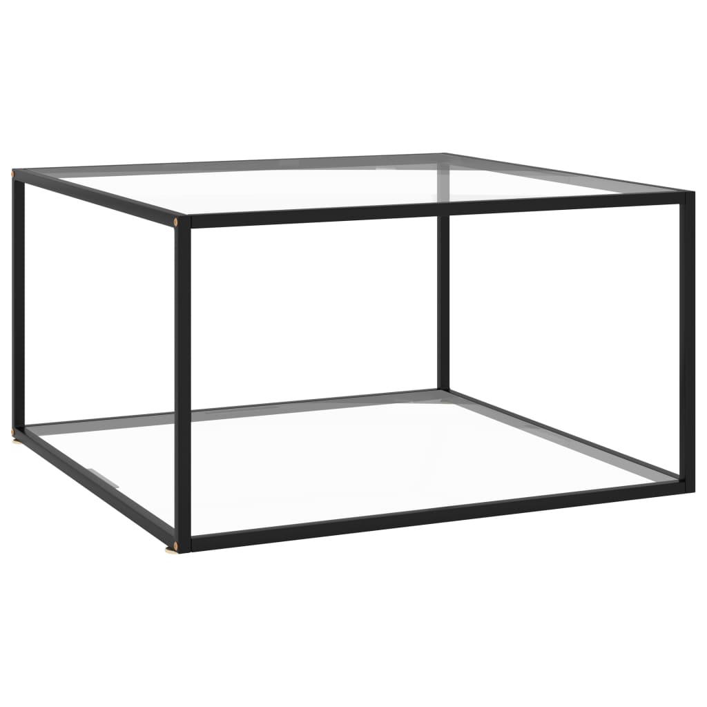 Salontafel Met Gehard Glas Zwart