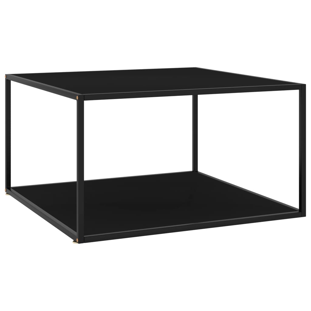 Salontafel Met Gehard Glas Zwart