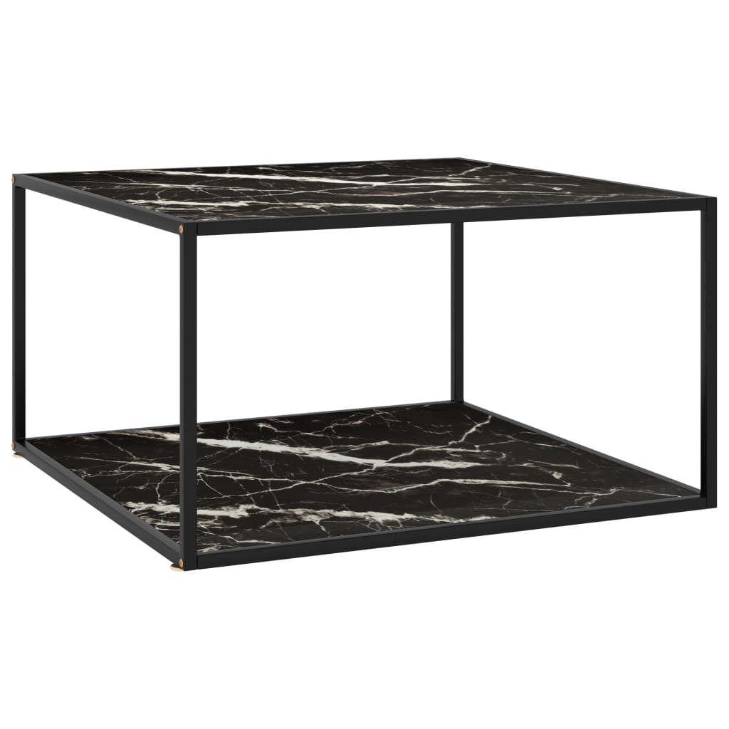 Salontafel Met Gehard Glas Zwart