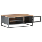 Salontafel 90X50X35 Cm Massief Acaciahout Grijs Mozaïek