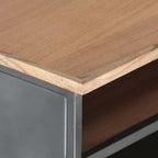 Salontafel 90X50X35 Cm Massief Acaciahout Grijs Mozaïek
