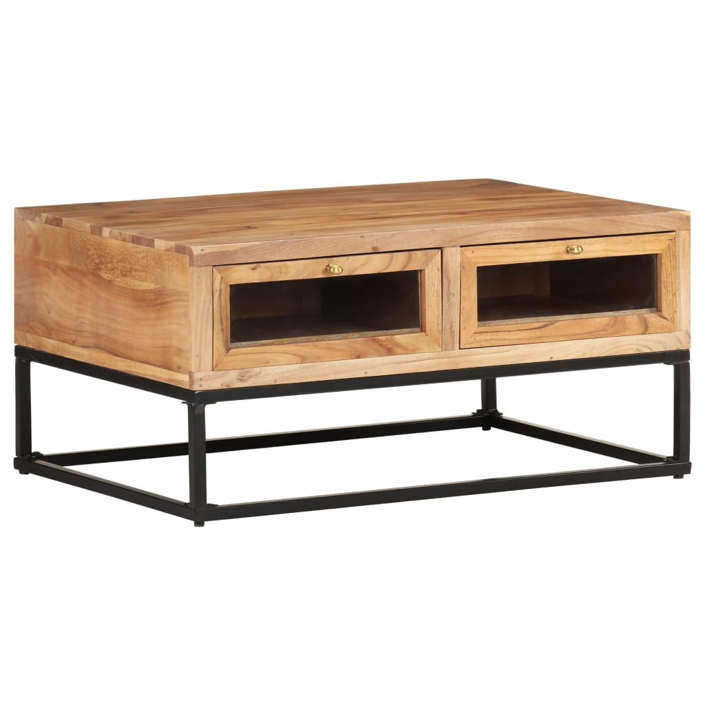 Salontafel 90X60X40 Cm Massief Acaciahout Mozaïek