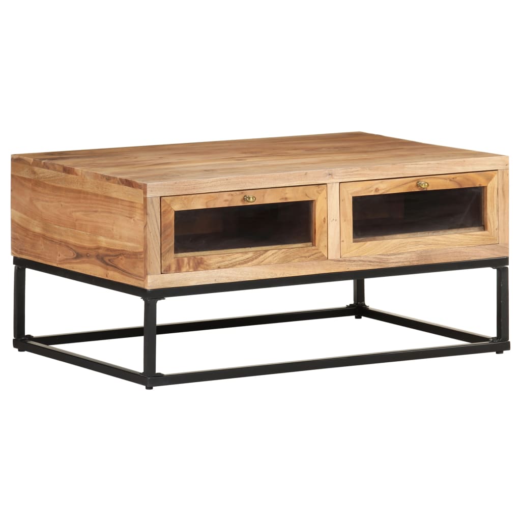 Salontafel 90X60X40 Cm Massief Acaciahout Mozaïek