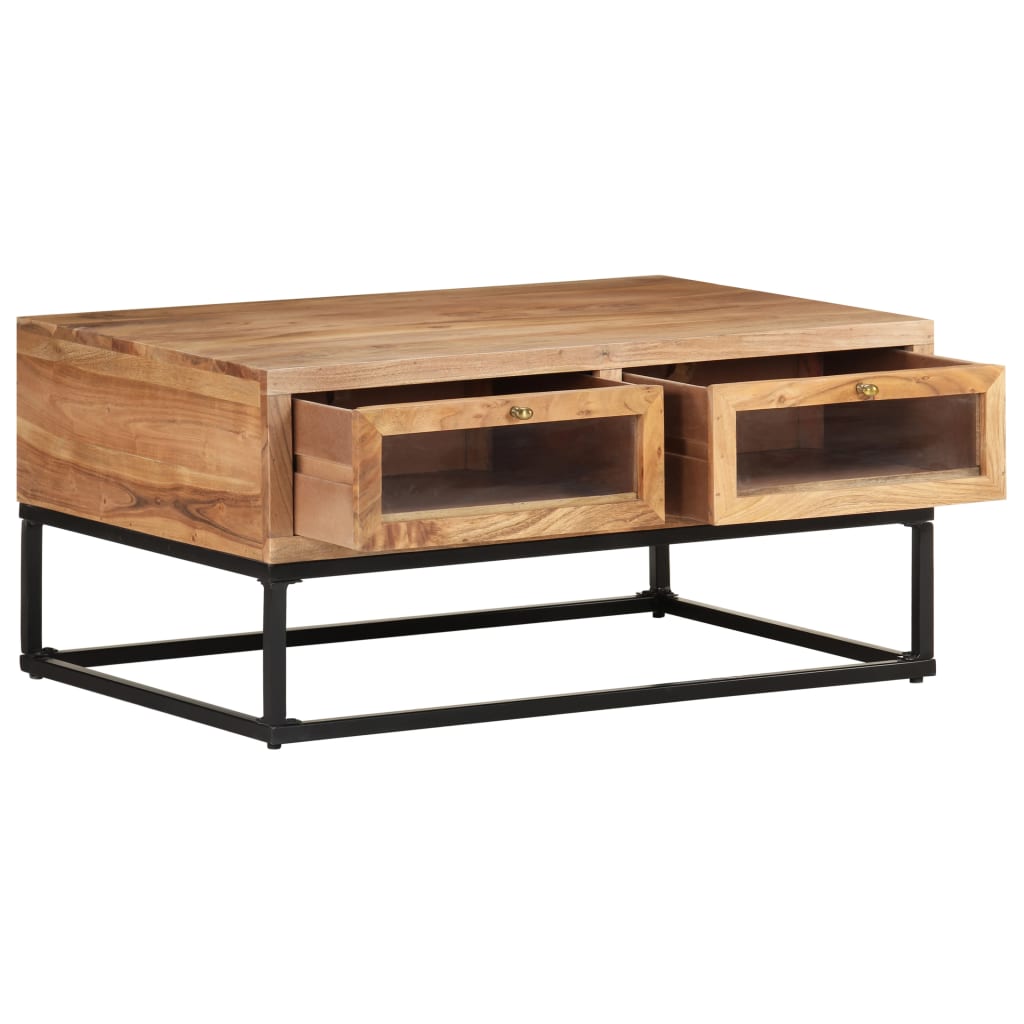 Salontafel 90X60X40 Cm Massief Acaciahout Mozaïek