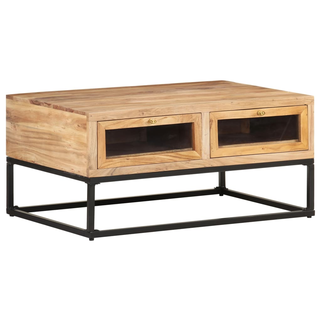 Salontafel 90X60X40 Cm Massief Acaciahout Mozaïek