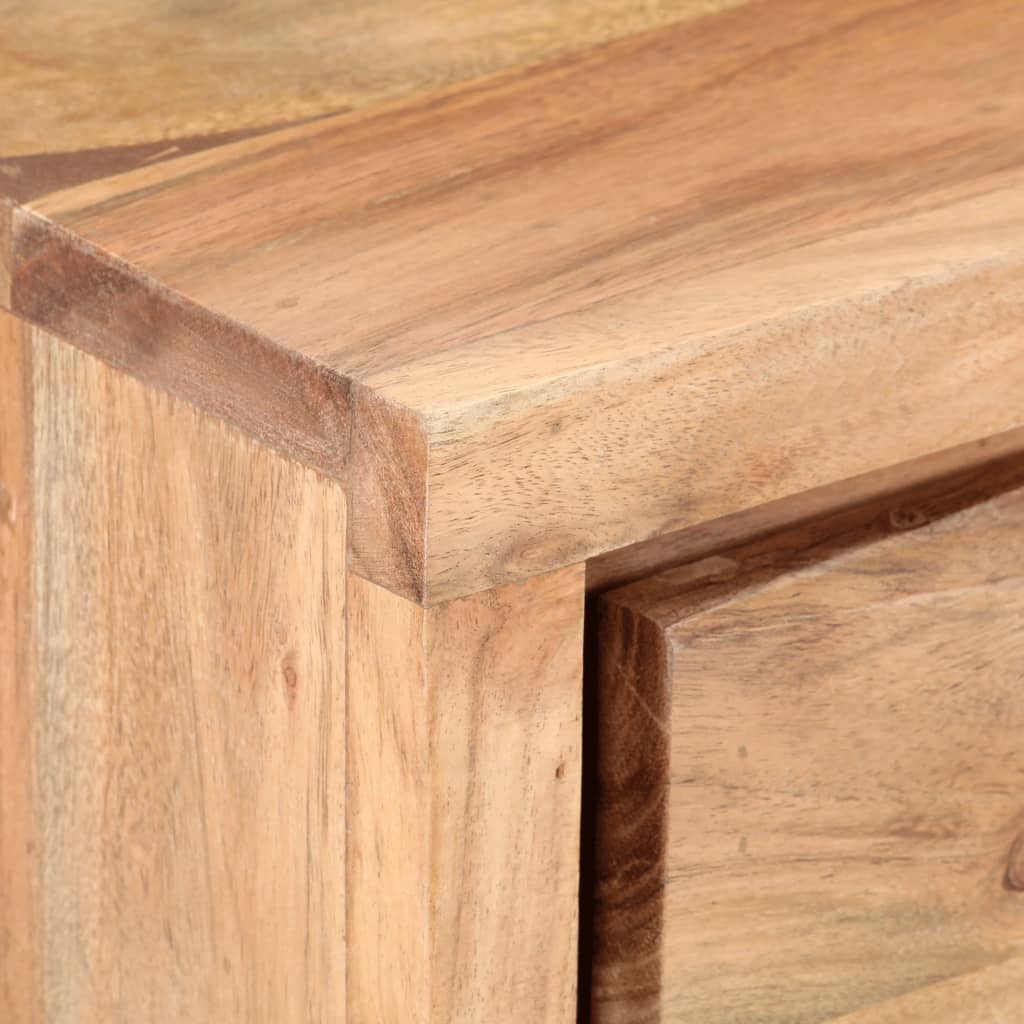 Wandtafel Met Natuurlijke Rand 100X35X76 Cm Massief Acaciahout Mozaïek