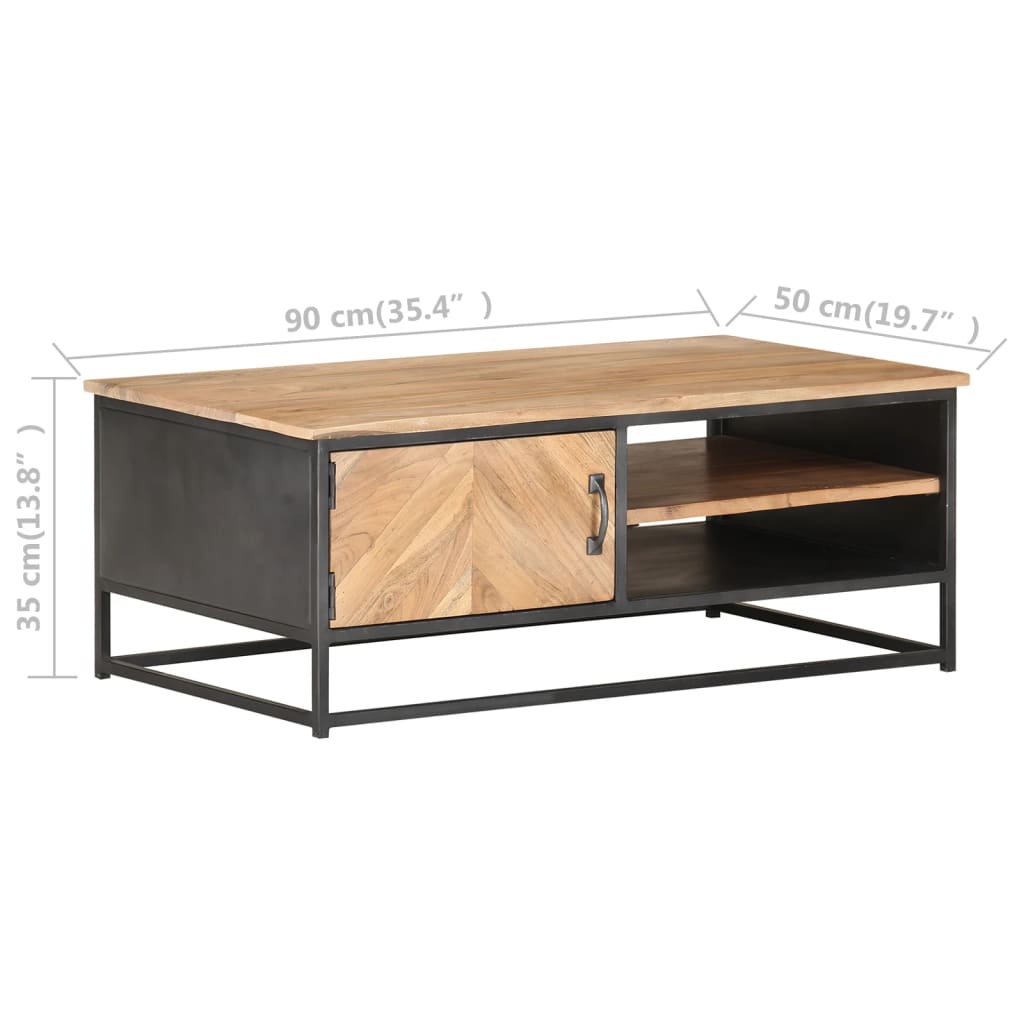 Salontafel 90X50X35 Cm Massief Acaciahout Mozaïek