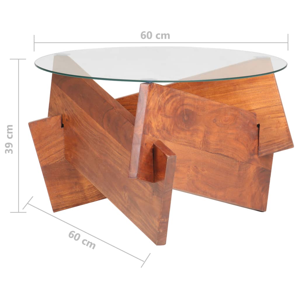 Salontafel 60 Cm Massief Acaciahout